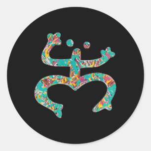 Sticker Rond Coqui Taino Boricua Porto Rico Coqui Taino