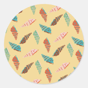 Sticker Rond Coquillage
