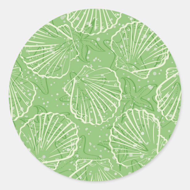 Sticker Rond Coquillages hiérarchiques (Devant)