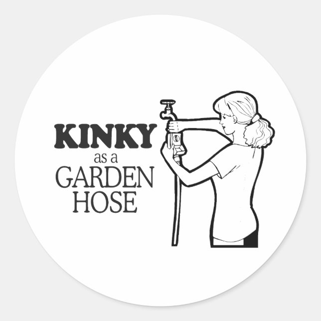 STICKER ROND COQUIN COMME UN TUYAU D'ARROSAGE (Devant)