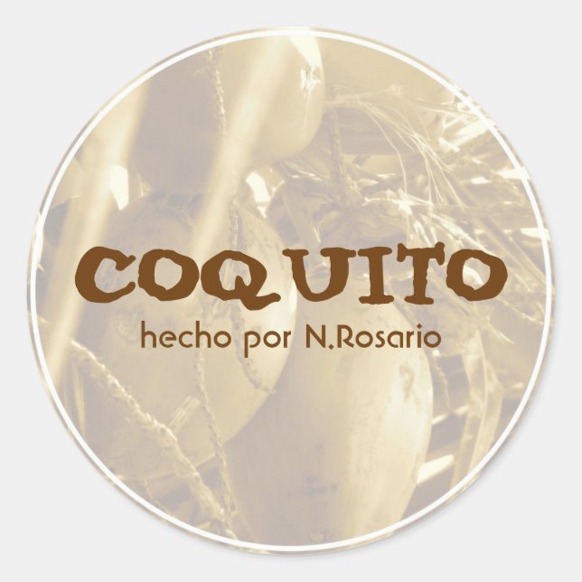 Sticker Rond Coquito Portoricain (Devant)