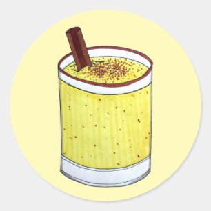 Sticker Rond Coquito Puerto Rican Eggnog Rum Christmas Drink