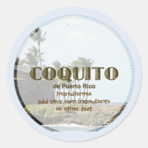 Sticker Rond Coquito Puertorriqueno Bleu
