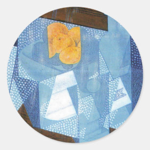 Sticker Rond Corbeille de fruits par Juan Gris, Nature morte cu