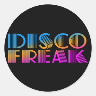 Sticker Rond COREY TIGER 1980s RÉTRO DISCO FREAK MULTICOULEUR