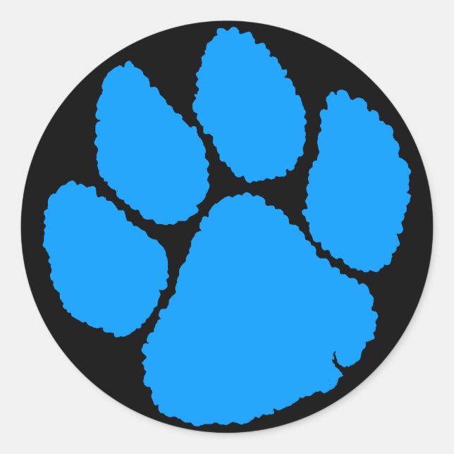 Sticker Rond COREY TIGER 1980's RETRO TIGER CLAW BLUE (Devant)