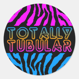 Sticker Rond Corey Tiger 1980'S Retro Totalement Trappe Tubulai