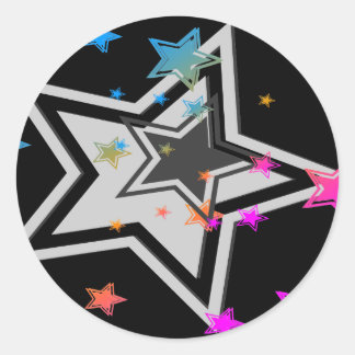 Sticker Rond Corey Tiger 80s Stars Vintage