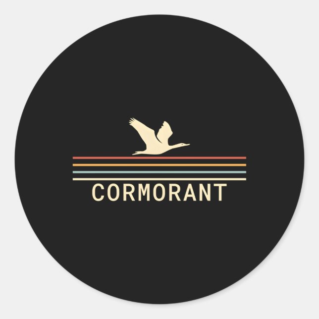 Sticker Rond Cormorants Oiseaux Observation des oiseaux Cormora (Devant)