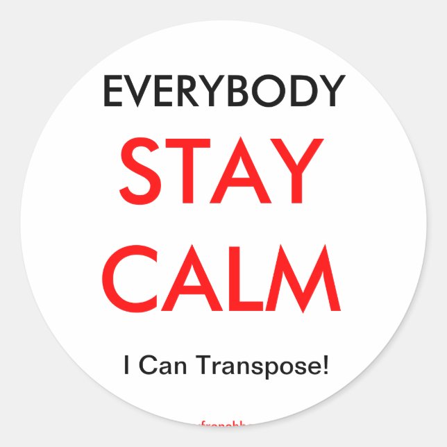 Sticker Rond Corne française que je peux transposer (Devant)