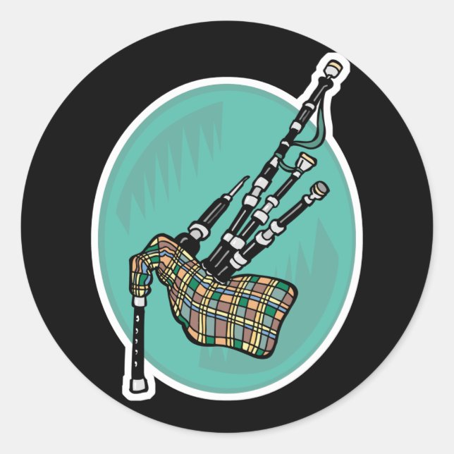 Sticker Rond cornemuse (Devant)