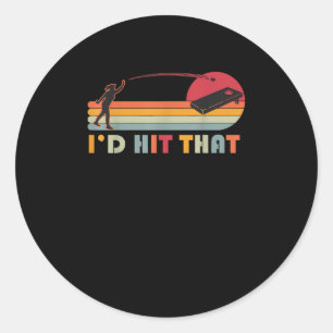 Sticker Rond Cornhole-Fundy Id A Touché Le Louveur De Sac De L'