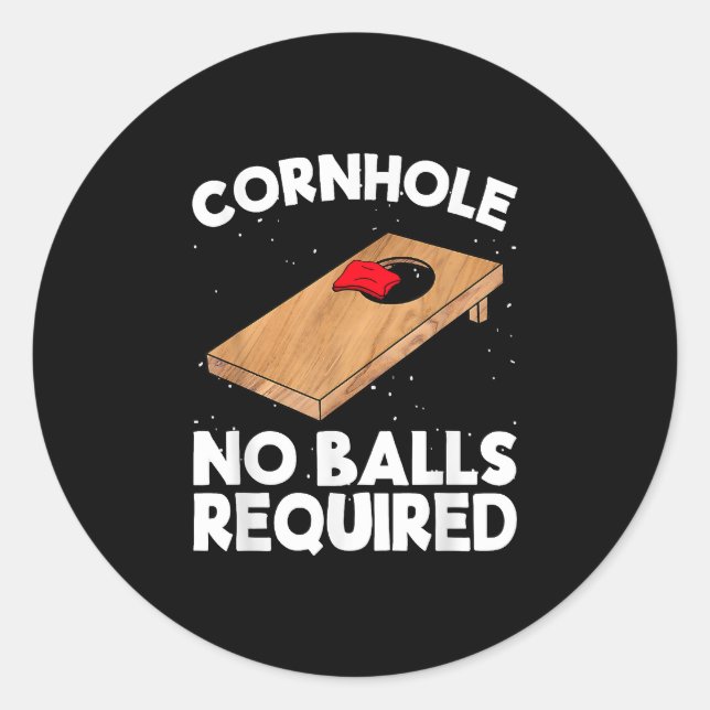 Sticker Rond Cornhole Pas De Boules Requises Cornouailles Team  (Devant)