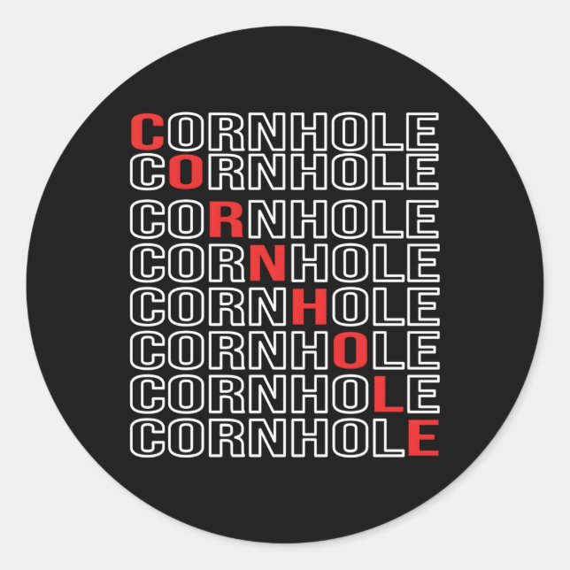 Sticker Rond Cornhole pour (Devant)