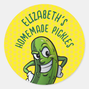 Sticker Rond Cornichons Faits Maison