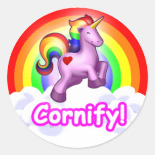 Sticker Rond Cornifier l'autocollant