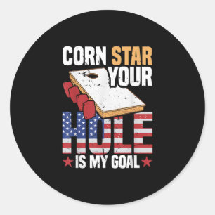 Sticker Rond Cornouailles Tournoi Étoile Corne Votre Trou Est M