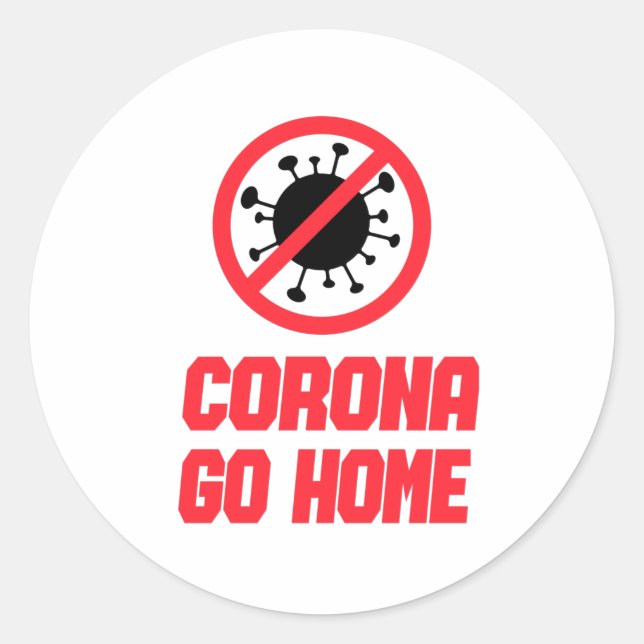 Sticker Rond CORONA RENTREZ-VOUS - Conception de sensibilisatio (Devant)