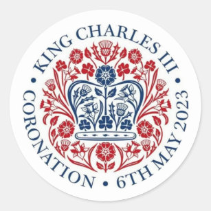 Sticker Rond Coronation du roi Charles III