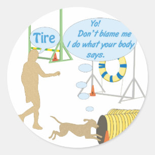 Sticker Rond Corps dit