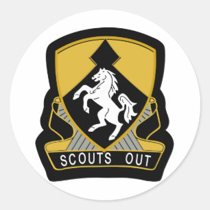 Sticker Rond Correctif couleur 153d Cavalry Scout-Insignia
