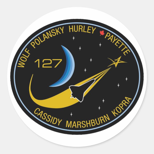 Sticker Rond Correctif de mission STS-127 (Devant)