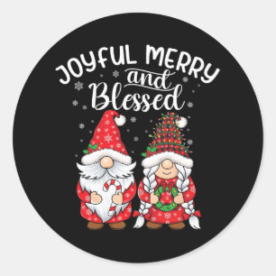 Sticker Rond Correspondance de famille Xmas chèque rouge plaid