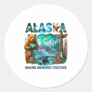 Sticker Rond Correspondance Famille Amis Et Groupe Alaskan Alas
