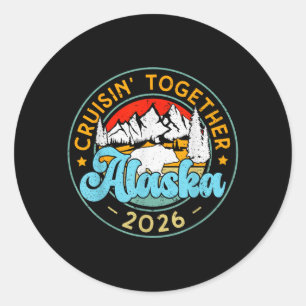 Sticker Rond Correspondance Famille Amis et Groupe Alaskan Alas