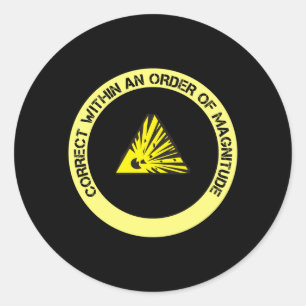 Sticker Rond Corriger dans un ordre de grandeur