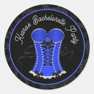 Sticker Rond Corset bleu aguicheur