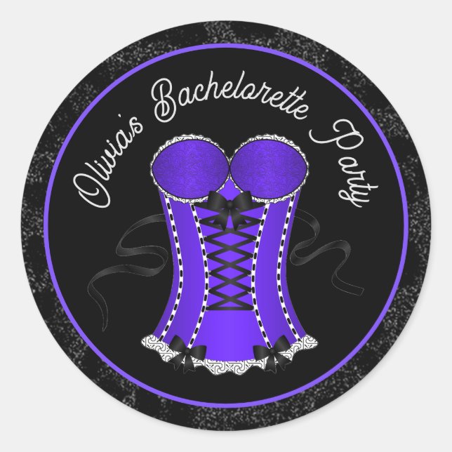 Sticker Rond Corset Violet Coquin  (Devant)