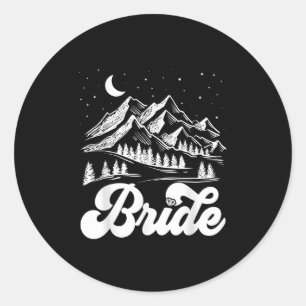 Sticker Rond Cortège de Mariée Enterrement de Vie de Jeune Fill