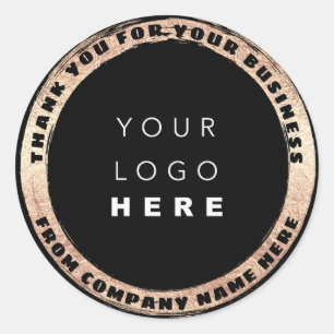 Sticker Rond Cosmétique maquillage en ligne Merci Logo Back Gol