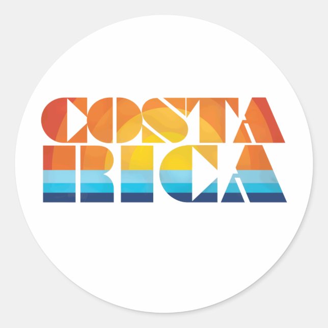 Sticker Rond Costa Rica (Devant)