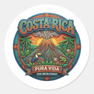 STICKER ROND COSTA RICA