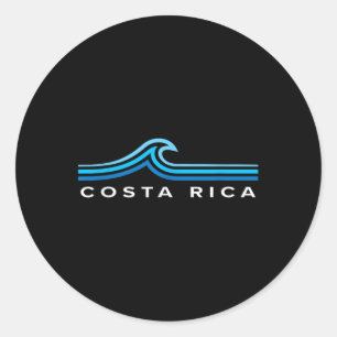 Sticker Rond Costa Rica Vague Des Mens Vintages Femmes Filles G