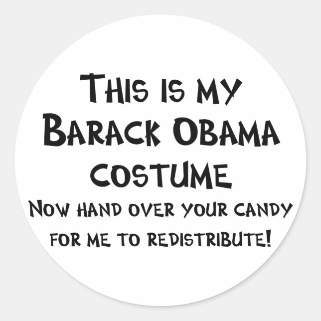 Sticker Rond Costume Barack Obama (Devant)