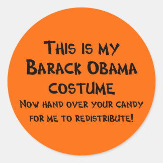 Sticker Rond Costume Barack Obama
