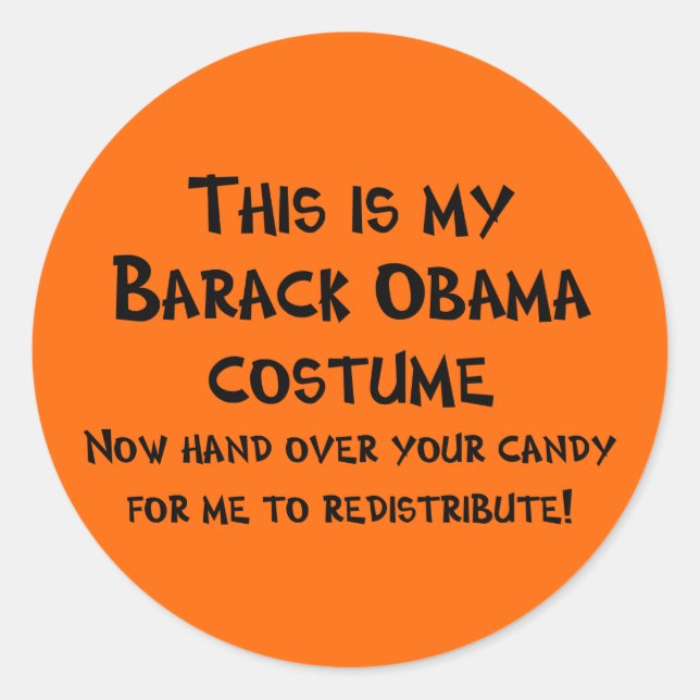 Sticker Rond Costume Barack Obama (Devant)