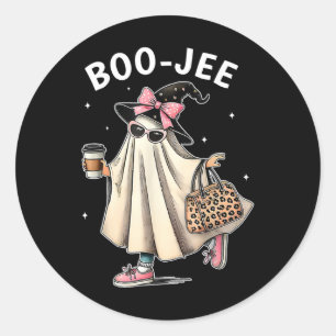 Sticker Rond Costume Boo-jee Fantôme Saison Éffrayante Mignonne
