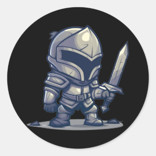 Sticker Rond Costume cool Chevalier D'Armor Pour Garçons Médiév