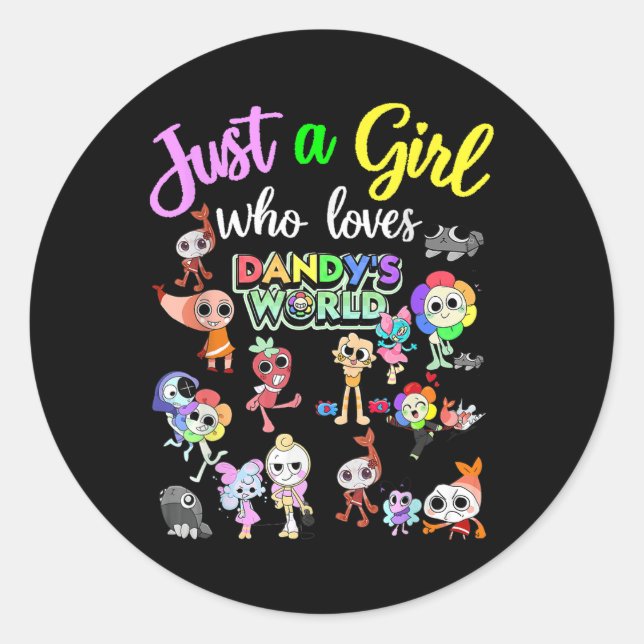 Sticker Rond Costume Dandys World Pour Fille (Devant)