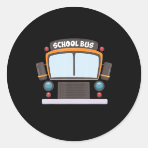 Sticker Rond Costume de bus scolaire Garçons Filles Halloween 