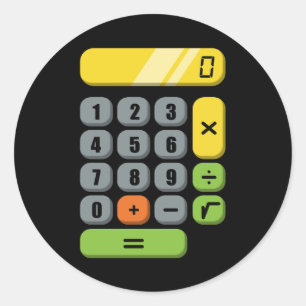 Sticker Rond Costume de calcul Halloween facile Cosplay Math Ge