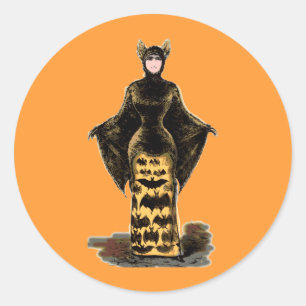 Sticker Rond Costume de chaume vintage