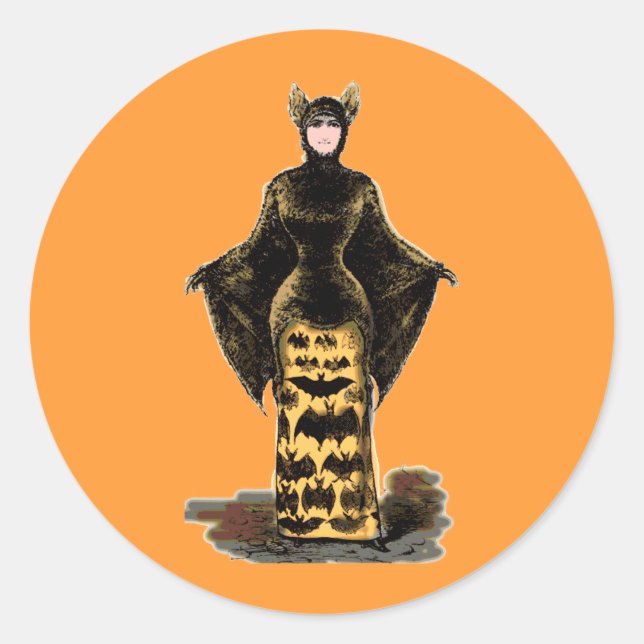 Sticker Rond Costume de chaume vintage (Devant)