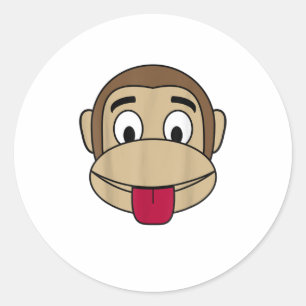 Sticker Rond Costume de chemise Halloween pour singe drôle