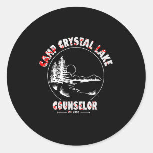 Sticker Rond Costume de Conseiller de Camp de Crystal Lake Hall