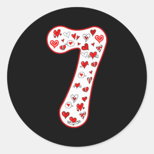 Sticker Rond Costume de couple numéro 7 Duo 67 Meme Six Sept Va
